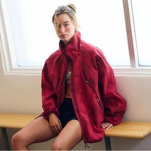 Free People Canyon Crushin' Jacket in Red Combo
